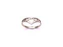 9ct Yellow Gold Heart Wishbone Ring