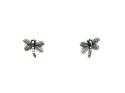 Silver Dragonfly Earring Studs