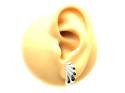 Silver Fan Earring Studs