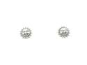 Silver Smiley Face Sun Earring Studs