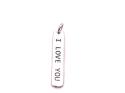 Silver I Love You Bar Pendant