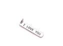 Silver I Love You Bar Pendant