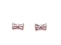 Silver 3D Bow Earring Studs