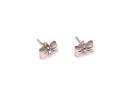 Silver 3D Bow Earring Studs