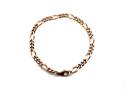 9ct Rose Gold Figaro Bracelet