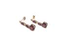 9ct Garnet Drop Earrings