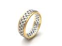 18ct White and Yellow Gold Celtic Wedding Ring