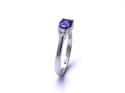 18ct Tanzanite & Diamond 3 Stone Ring