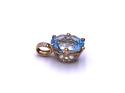 9ct Blue Topaz & Diamond Pendant