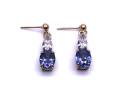 9ct Yellow Gold CZ Drop Earrings