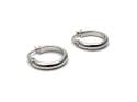 9ct White Gold Plain Hoop Earrings