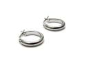 9ct White Gold Hoop Earrings