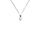 9ct White Gold Diamond Pendant & Chain