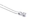 9ct White Gold Diamond Pendant & Chain