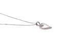 9ct White Gold CZ Heart Pendant & Chain