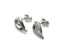 18ct White Gold Diamond Heart Earrings