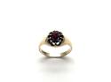 9ct Yellow Gold Garnet Solitaire Ring