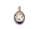 9ct Yellow Gold Patterned Oval Locket