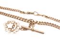 9ct Double Albert Chain with FOB & T Bar