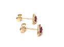 9ct Yellow Gold Ruby Cluster Stud Earrings