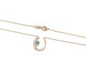 9ct Emerald & Diamond Horseshoe Necklet