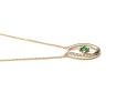 9ct Emerald & Diamond Horseshoe Necklet