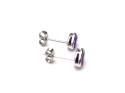 9ct White Gold Amethyst Stud Earrings