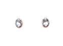 9ct White Gold Aquamarine & Diamond Stud Earrings