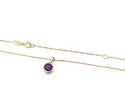 9ct Yellow Gold Amethyst Pendant & Chain