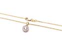 9ct Yellow Gold Diamond Cluster Pendant & Chain