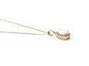 9ct Yellow Gold Opal & Diamond Pendant & Chain