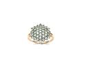 9ct Green Beryl Cluster Ring