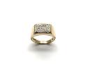 9ct Yellow Gold Diamond Signet Ring