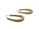 9ct Yellow Gold Patterned Hoop Earrings