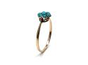 9ct Yellow Gold Turquoise Cluster Ring