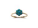 9ct Yellow Gold Turquoise Cluster Ring