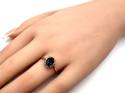 9ct Sapphire & Diamond Cluster Ring