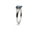 9ct White Gold Topaz Solitaire Ring