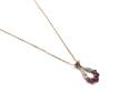 9ct Ruby & Diamond Pendant & Chain