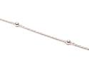 Silver Rope Bead Anklet 10 Inch