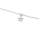 Silver Starfish Drop Anklet 10 Inch