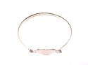 Silver Plain Heart Hook Bangle 63mm