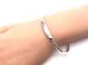 Silver Plain Torque Bangle 67mm