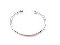 Silver Plain Torque Bangle 67mm