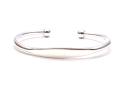 Silver Plain Torque Bangle 67mm