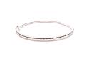 Silver Bobble Bead Hinged Bangle 61mm