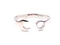 Silver Patterned Spanner Bangle 70mm