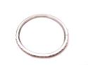 Silver Hinged Baguette CZ Bangle 58mm