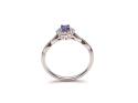 Silver Tanzanite & CZ Round Cluster Ring