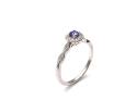 Silver Tanzanite & CZ Round Cluster Ring